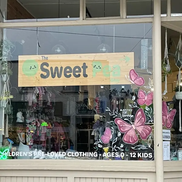 Storefront of The Sweet Pea Shop