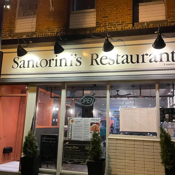 Storefront of Santorini’s Restaurant
